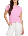 Nzt By Nic+zoe Lace Knit Cotton T-shirt In Pink Hue