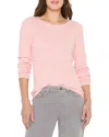 Nzt By Nic+zoe Long Sleeve Boat Neck Top In Pink