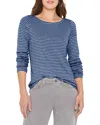 Nzt By Nic+zoe Long Sleeve Boat Neck Top In Multi