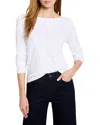Nzt By Nic+zoe Long Sleeve Modern Boat Tee In White