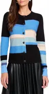 Nzt By Nic+zoe Mid-day Mix Cardigan In Blue Multi In Multi