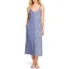 Nzt By Nic+zoe Mixed Stripe Cotton & Modal Midi Tank Dress In Indigo Multi