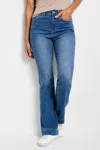 Nzt By Nic+zoe Nz Denim Breakaway Bootcut Side Panel Jeans In Atlantic In Yellow