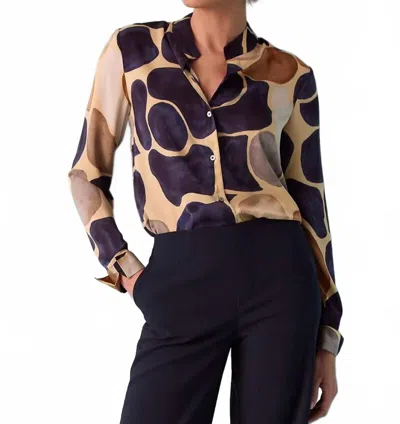 Nzt By Nic+zoe Playful Pebble Woven Shirt In Neutral Multi