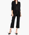 Nzt By Nic+zoe Polished Wonderstretch Wide-leg Crop Pant In Black Onyx In Black