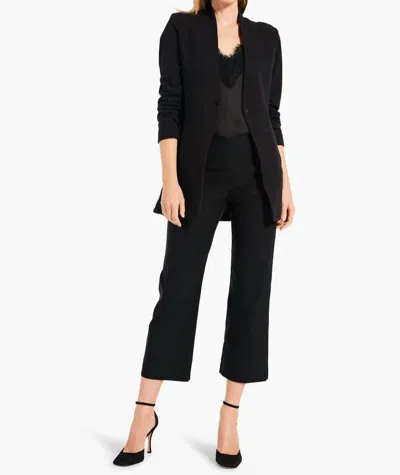 Nzt By Nic+zoe Polished Wonderstretch Wide-leg Crop Pant In Black Onyx