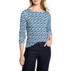 Nzt By Nic+zoe Print Top In Blue