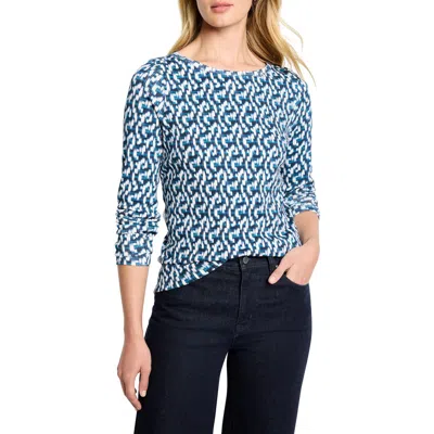Nzt By Nic+zoe Print Top In Blue