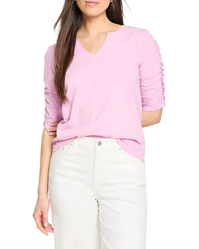 NZT BY NIC+ZOE NZT BY NIC+ZOE RUCHED ELBOW SLEEVE TOP