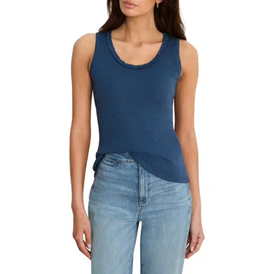 Nzt By Nic+zoe Ruffle Neck Tank In Multi