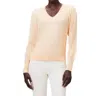 Nzt By Nic+zoe Slub V-neck Sweater In Melon Pop In Multi