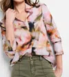 Nzt By Nic+zoe Smoky Petals Shirt In Pink Multi In Pink