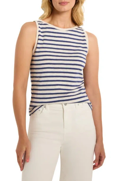 NZT BY NIC+ZOE NZT BY NIC+ZOE STRIPE BOAT NECK TANK