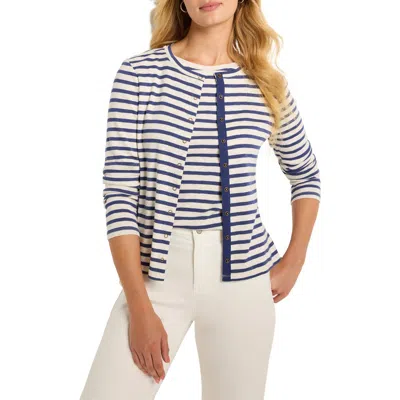 NZT BY NIC+ZOE NZT BY NIC+ZOE STRIPE FRONT SNAP CARDIGAN
