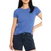 Nzt By Nic+zoe Scoop Neck Stripe Tee