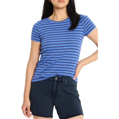 Nzt By Nic+zoe Scoop Neck Stripe Tee