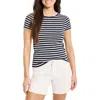 Nzt By Nic+zoe Scoop Neck Stripe Tee