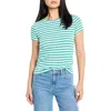 Nzt By Nic+zoe Scoop Neck Stripe Tee