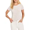 Nzt By Nic+zoe Scoop Neck Stripe Tee