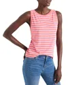 Nzt By Nic+zoe Striped Boat Neck Tank Top In Pink Multi