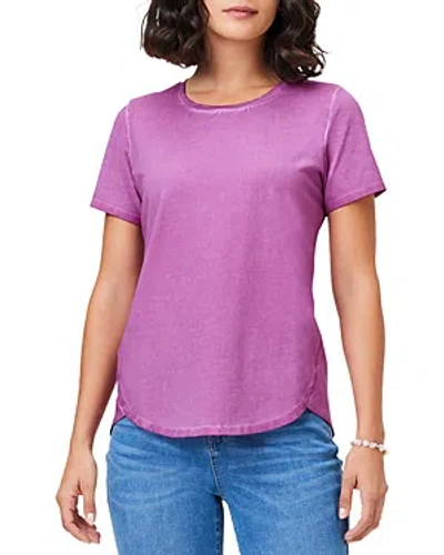 Nzt Nic+zoe Shirttail Crewneck Tee In Orchid Bloom