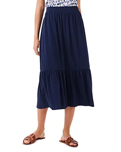 Nzt Nic+zoe Tiered Midi Skirt In Dark Indigo
