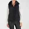 O&l Womens Reversible Heavyweight Puffer Vest In Black
