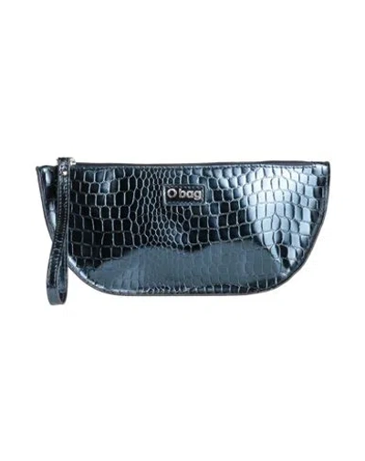 O Bag Woman Handbag Navy Size - Polyurethane, Pes - Polyethersulfone, Cotton, Stipa Tenacissima In Navy Blue