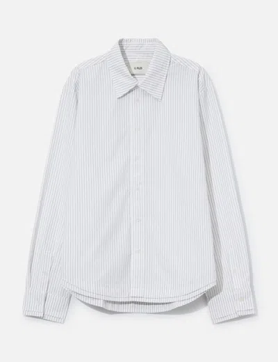 O. Files Double-hem Pinstripe Shirt In Multi