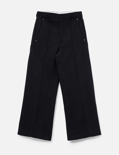 O. Files Linen Mono Origami Trousers In Black