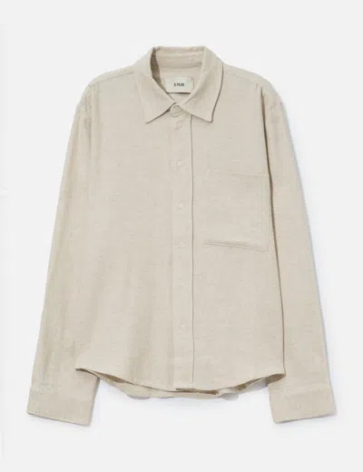 O. Files Mono Origami Linen Shirt In Multi