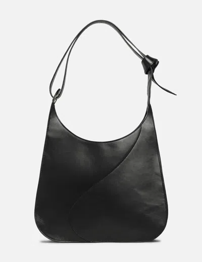 O. Files Origami Leather Bag In Black