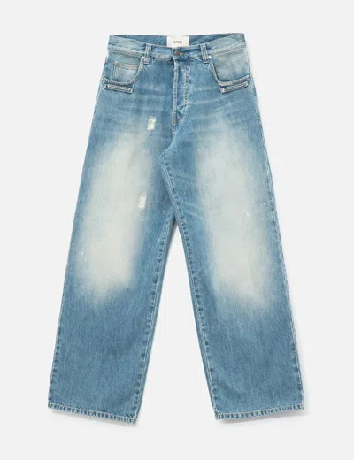 O. Files Repair Everyday Denim Jeans In Blue