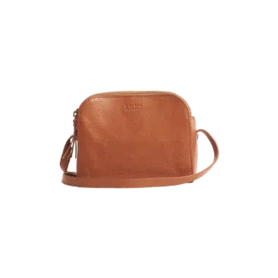 O My Bag Emily Cognac Stromboli Leather Bag In Brown