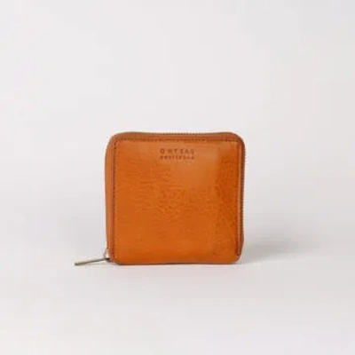 O My Bag Sonny Cognac Stromboli Leather Square Wallet In Orange