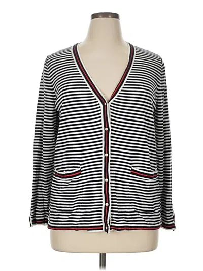 Pre-owned O, Oprah Magazine Collection For Talbots Cardigan Sweater In White