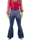 O2 Denim Going Wild High Waisted Kick Flares Pant In Blue In Blue