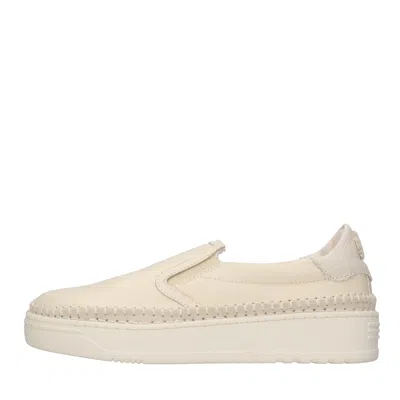 Oa-non-fashion Oa Non-fashion Flat Shoes White In Bianco Chiari E Naturali