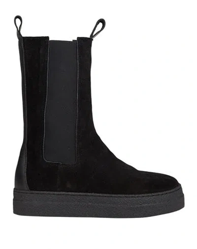 Oa Non-fashion Woman Ankle Boots Black Size 8 Calfskin