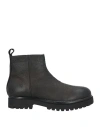 Oa Non-fashion Man Ankle Boots Black Size 9 Leather In Black