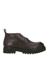 Oa Non-fashion Man Ankle Boots Dark Brown Size 9 Calfskin