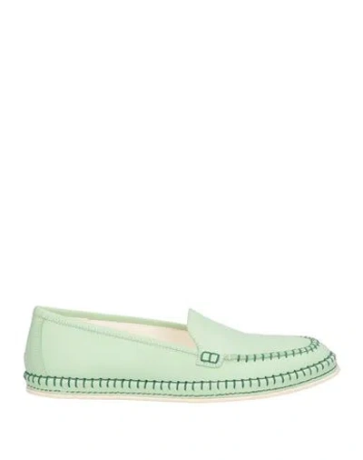 Oa Non-fashion Woman Loafers Light Green Size 7 Leather