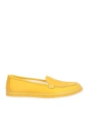 Oa Non-fashion Woman Loafers Ocher Size 7 Leather In Yellow