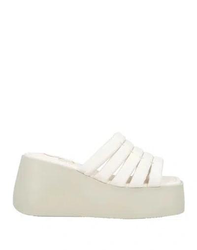 Oa Non-fashion Woman Sandals Ivory Size 7 Leather In White