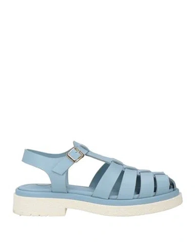 Oa Non-fashion Woman Sandals Sky Blue Size 6 Calfskin