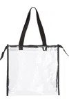 Oad Clear Zippered Tote With Full Gusset In Black
