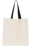 Oad Contrast-color Handle Tote In White