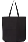 Oad Gusseted Tote In Black