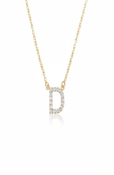 Oak & Luna 14k Solid Gold Zoe Initial Necklace With Diamonds