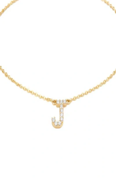 Oak & Luna 14k Solid Gold Zoe Initial Necklace With Diamonds